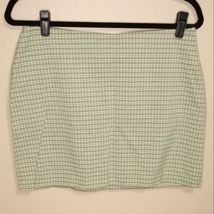 Awesome Green Plaid Miniskirt, Bought in the 80s, Zipper in Back